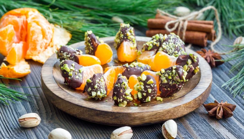 Mandarines enrobées de chocolat