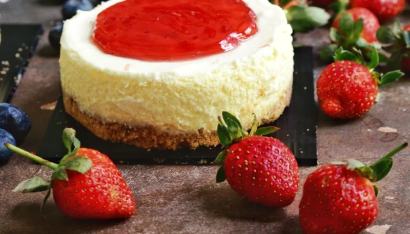 Mini cheesecakes aux fraises