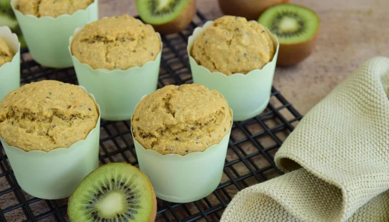 Muffins aux kiwis et à l'avoine