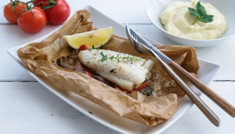 Papillotes de cabillaud au chorizo