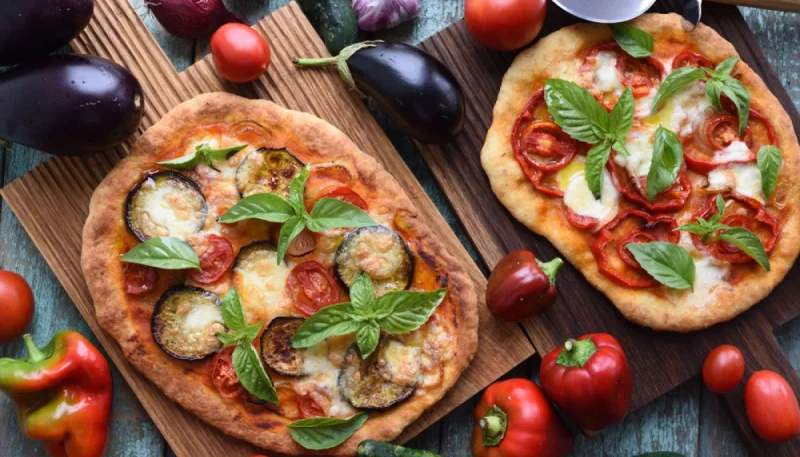 Pizza à l'aubergine parmigiana