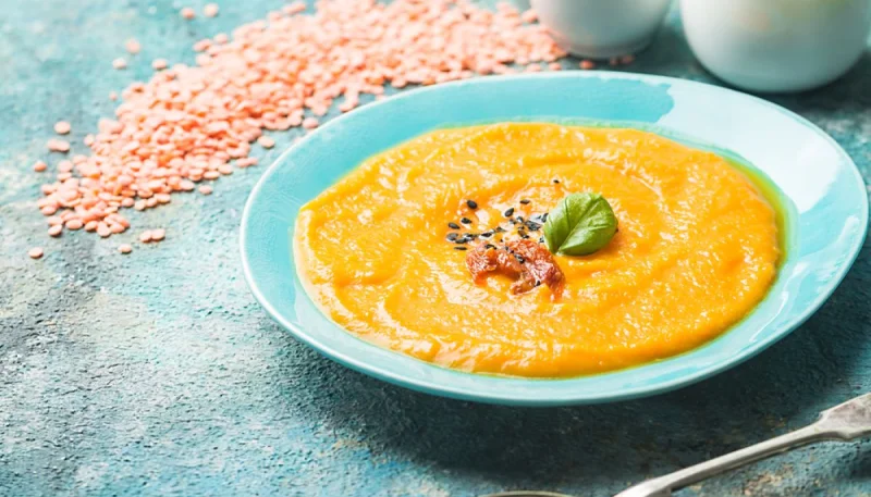 Purée de lentilles corail au curry