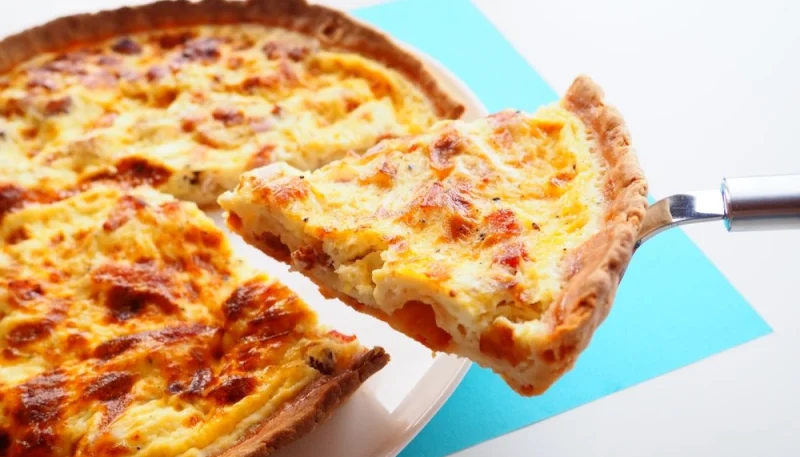 Quiche au chorizo et aux courgettes