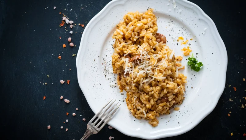 Risotto au chorizo et aux poivrons