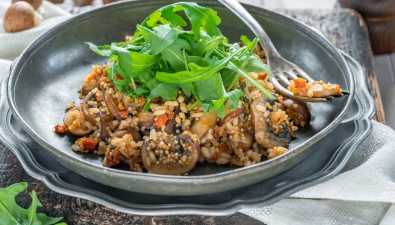 Risotto aux champignons et chorizo