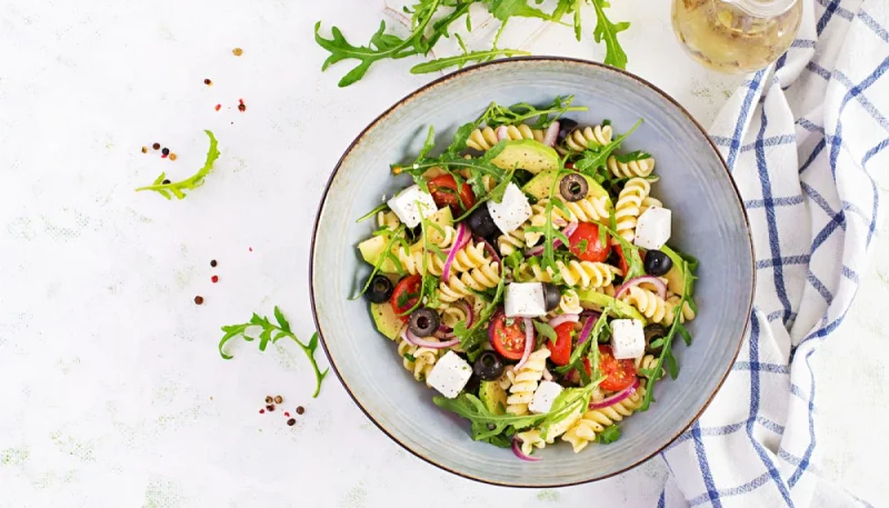 Salade de pâtes à l'avocat