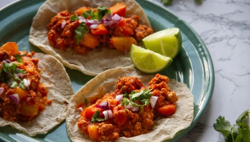 Tacos au chorizo et à la salade