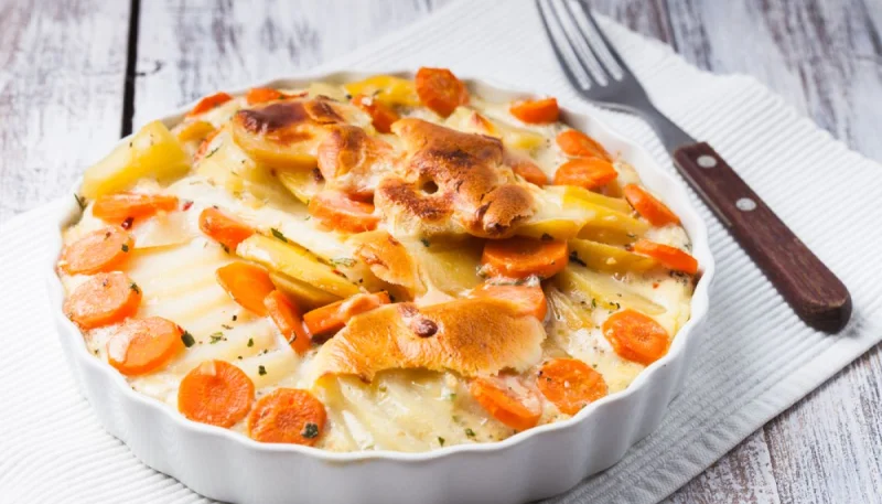 Gratin de carottes et pommes de terre