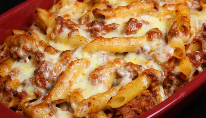 Gratin de pâtes à la bolognaise