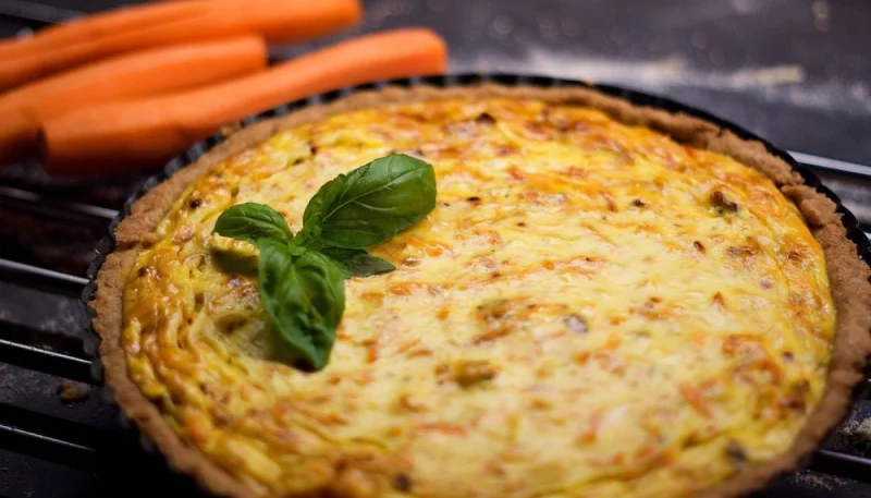 Quiche aux carottes et fromage de chèvre