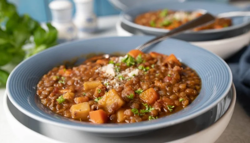 Ragoût de lentilles aux carottes