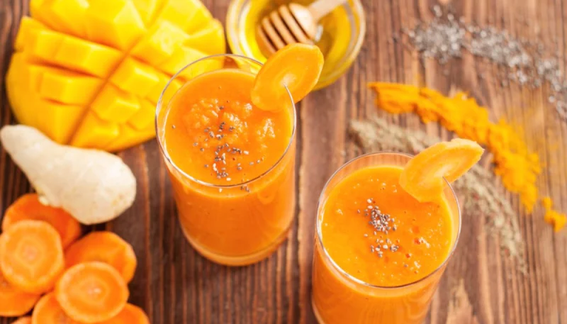 Smoothie carotte et mangue