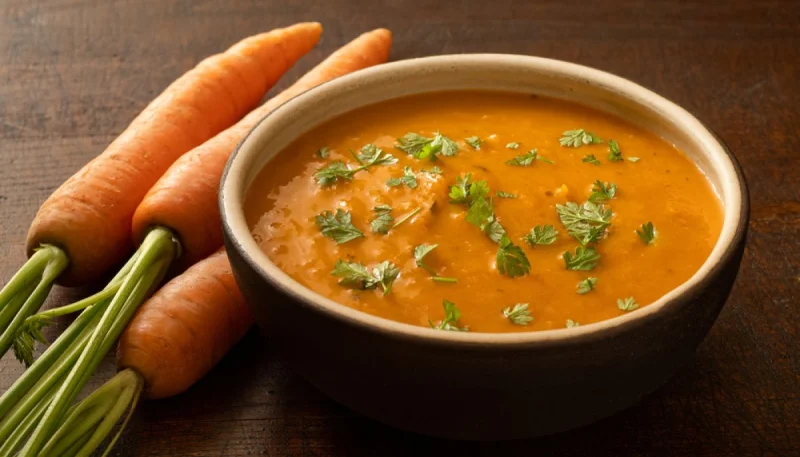 Soupe froide de carottes et coriandre