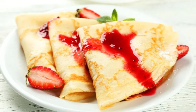 Crêpes à la confiture