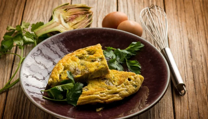 Frittata aux artichauts et parmesan