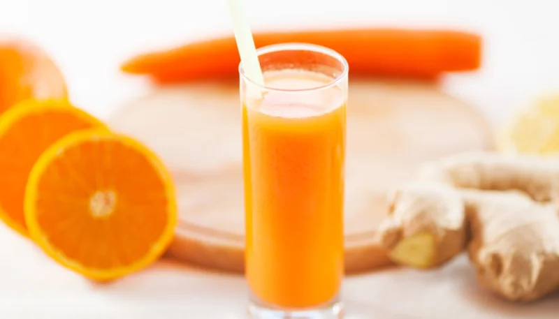 Jus de carotte et gingembre