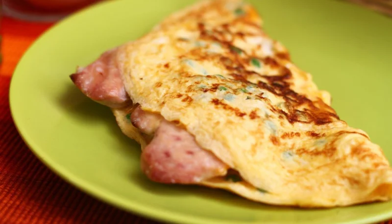 Omelette au bacon