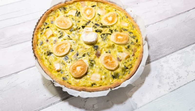 Quiche aux poireaux et fromage de chèvre