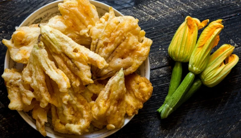 Beignets de fleurs de courgette