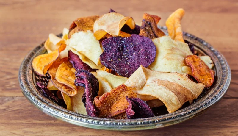 Chips de légumes au four