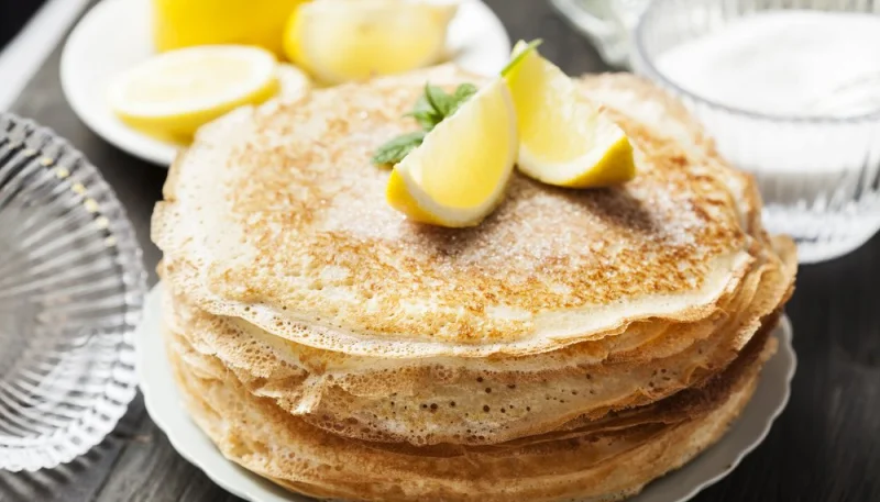 Crêpes au citron et sucre