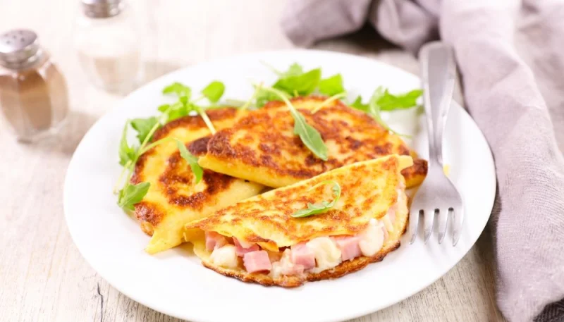 Crêpes au jambon et fromage