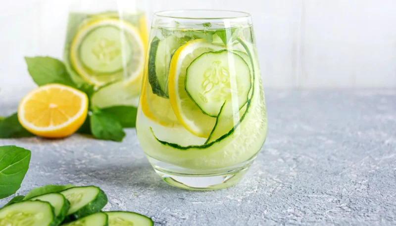 Eau aromatisée concombre et citron