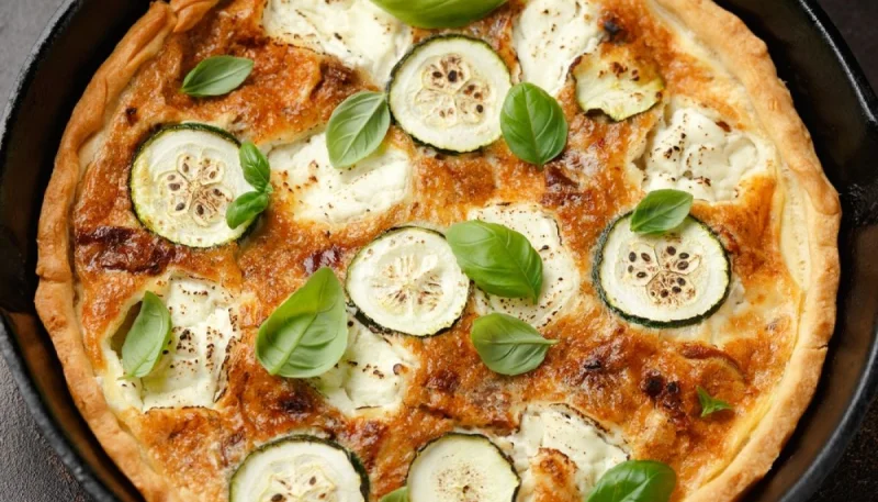 Quiche aux courgettes et fromage de chèvre