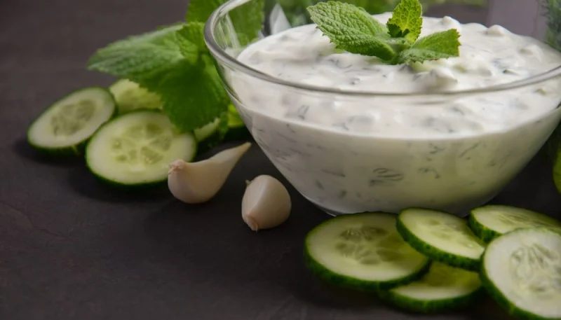 Sauce concombre et yaourt