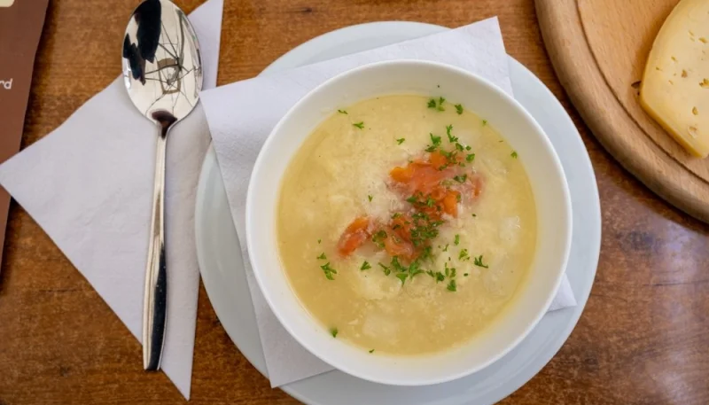 Soupe de saumon fumé