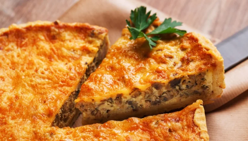 Tarte aux champignons et crème