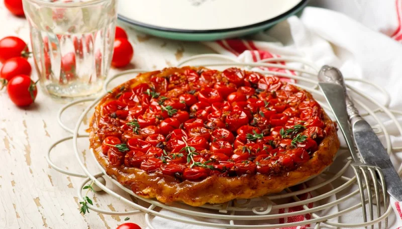 Tarte tatin aux tomates cerises