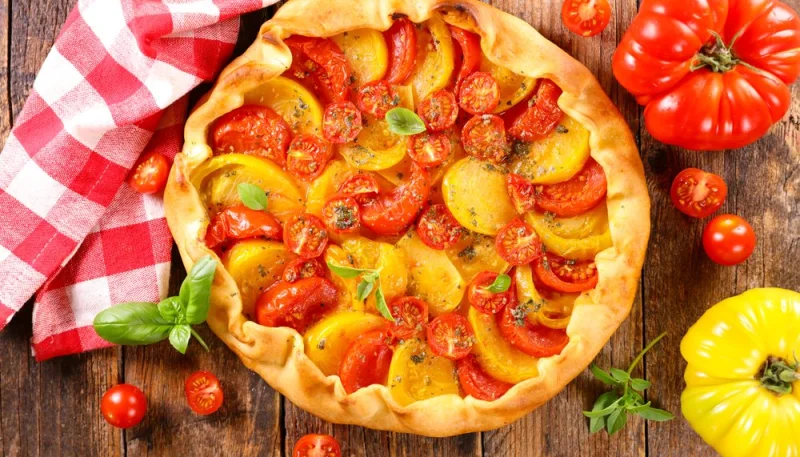 Tarte à la tomate et au comté