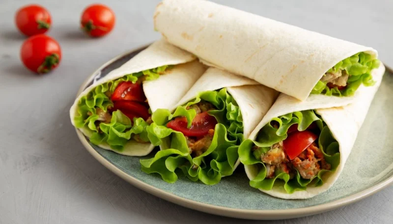Wraps au thon et crudités