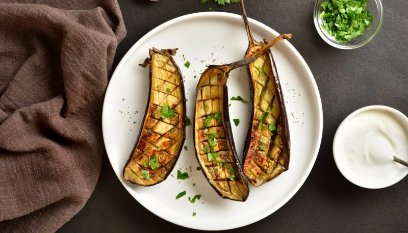 Aubergines grillées au four