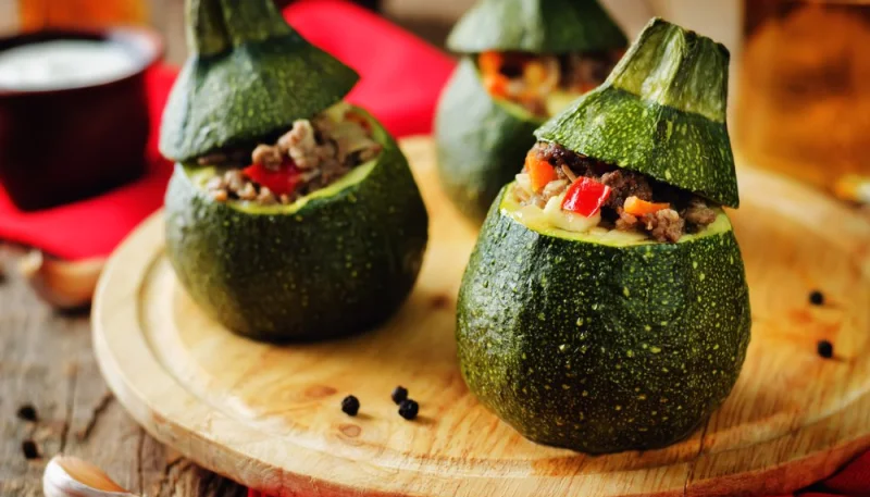 Courgette farcie vegan