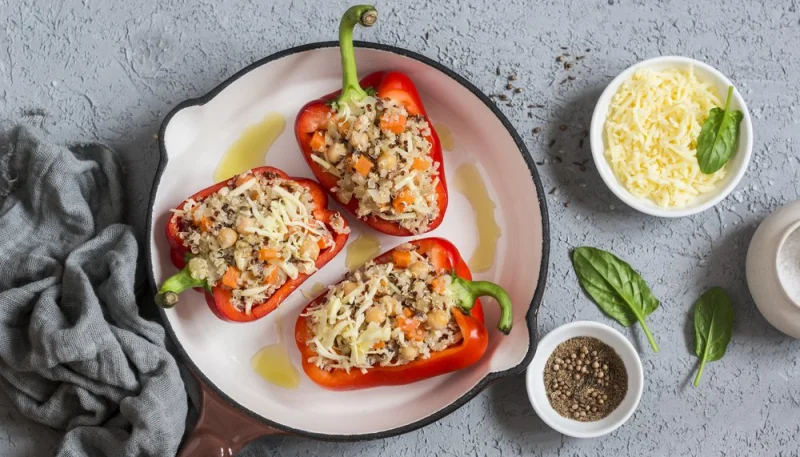 Poivrons farcis au quinoa