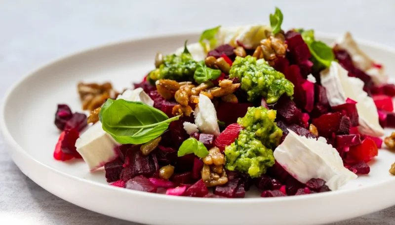 Salade de betteraves et chèvre