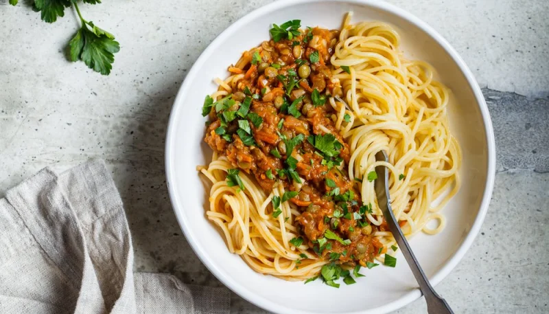 Spaghetti bolognaise végétarienne