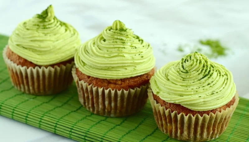 Cupcakes au thé matcha