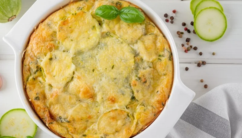 Gratin de courgettes au parmesan et basilic