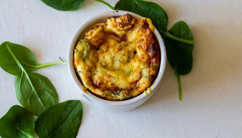 Soufflé au fromage et épinards