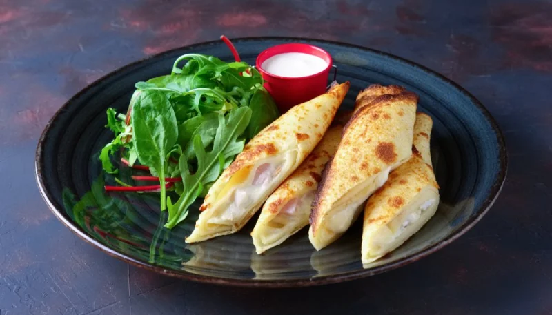 Crêpe au jambon au four