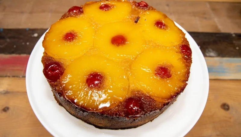 Gâteau renversé à l’ananas facile