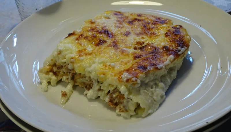 Gratin de pommes de terre au bleu et aux noix