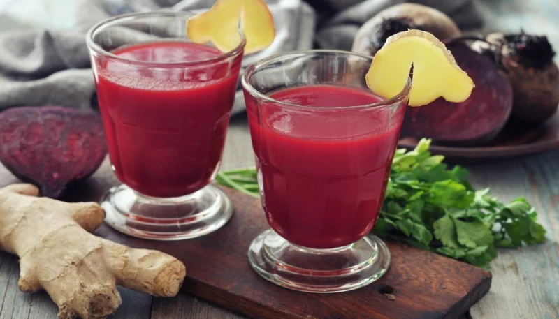 Jus de betterave et gingembre