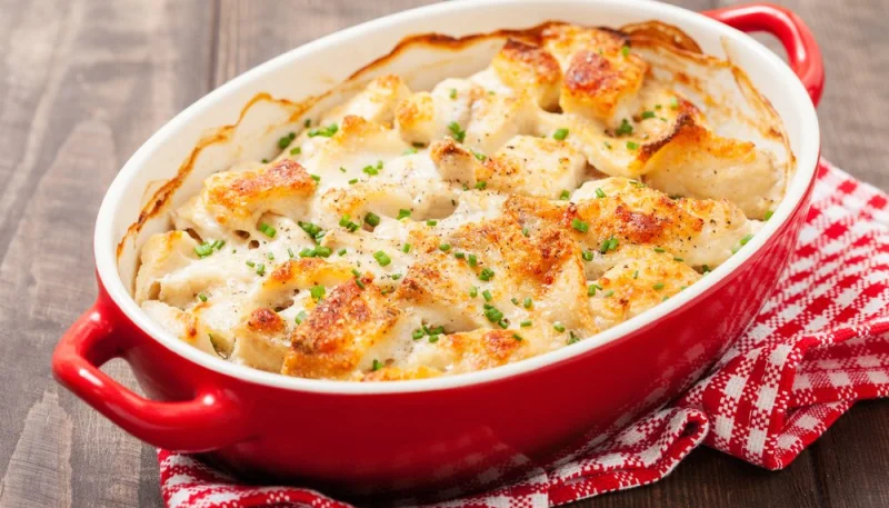 Gratin de poisson à la moutarde