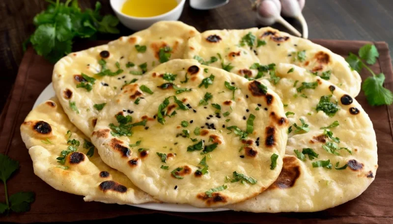 Pain naan à l'ail