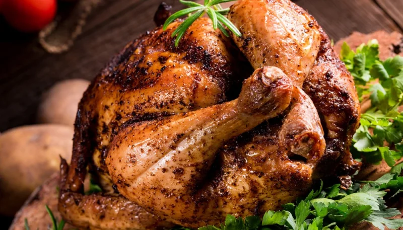 Dinde farcie aux poires et noisettes