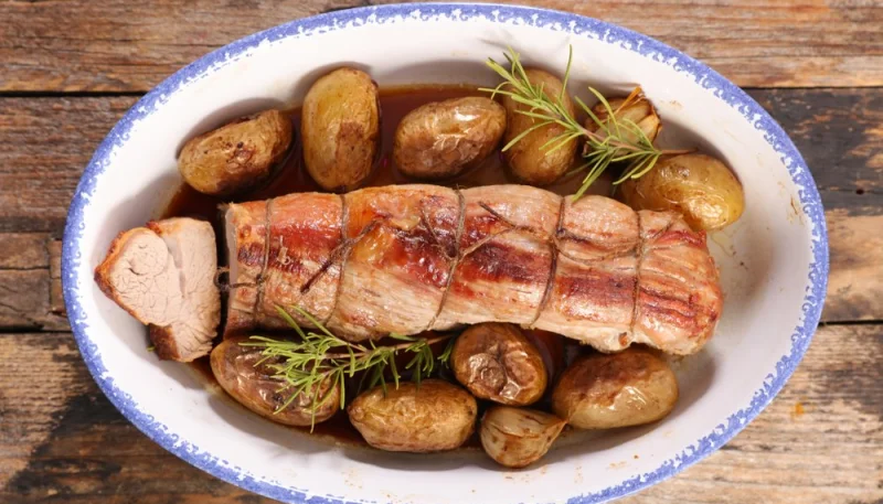 Filet mignon de porc aux pomme de terre et calvados